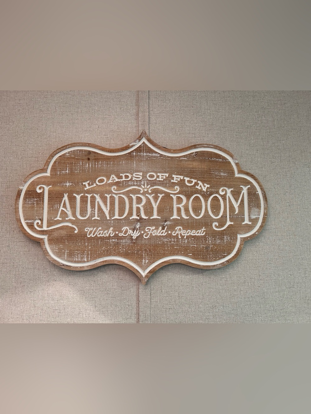 Wooden decorative laundry room sign